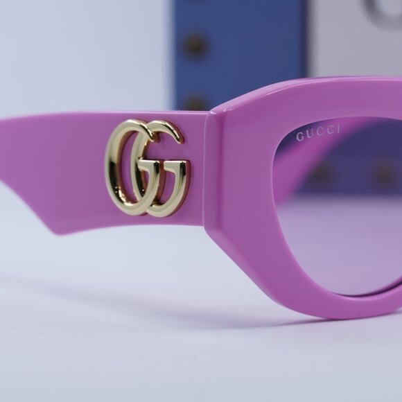 Gucci GG1421S 004 Geometric Sunglasses – Pink - Picture 9 of 12